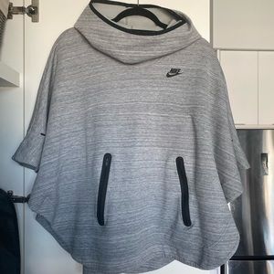 Nike Tech Fleece poncho size small heather grey
